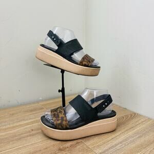 Crocs Brooklyn Low Brown Black Wedge Sandals Women’s Size 7
